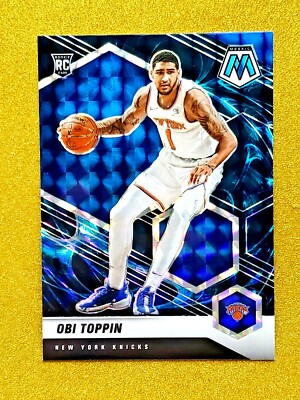 2020-21 Panini Mosaic Genesis Prizm #220 Obi Toppin RC Rookie 