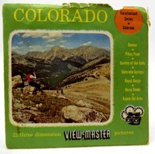 View-Master COLO 1-2-3, Colorado 1956 Vacationland Series S3, 3 Reel Set