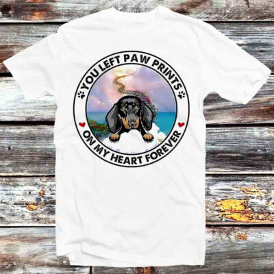 T-Shirt Dackel You Left Pfotenabdrücke auf meinem Herzen für immer B1282