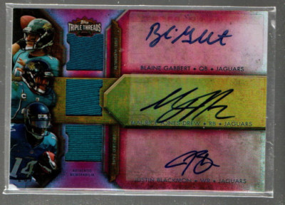 2012  Triple Threads Combos Blackmon Blaine Gabbert Jones-Drew Auto Jersey /27