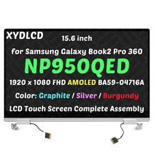 15.6in for Samsung NP950QED-KC1US NP950QED-KC2US OLED LCD Screen Assembly Silver