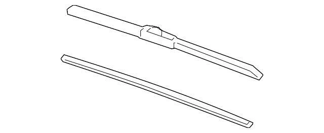 Limpador de para-brisa lateral genuíno GM 2011-2016 Chevrolet Driver 22 em 23366232 - Imagem 3 de 4