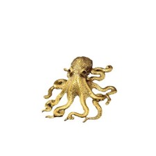 Messing Octopus Figur Skulptur Statue Heim Hoch Simulator Tee Haustier Süß Dekor