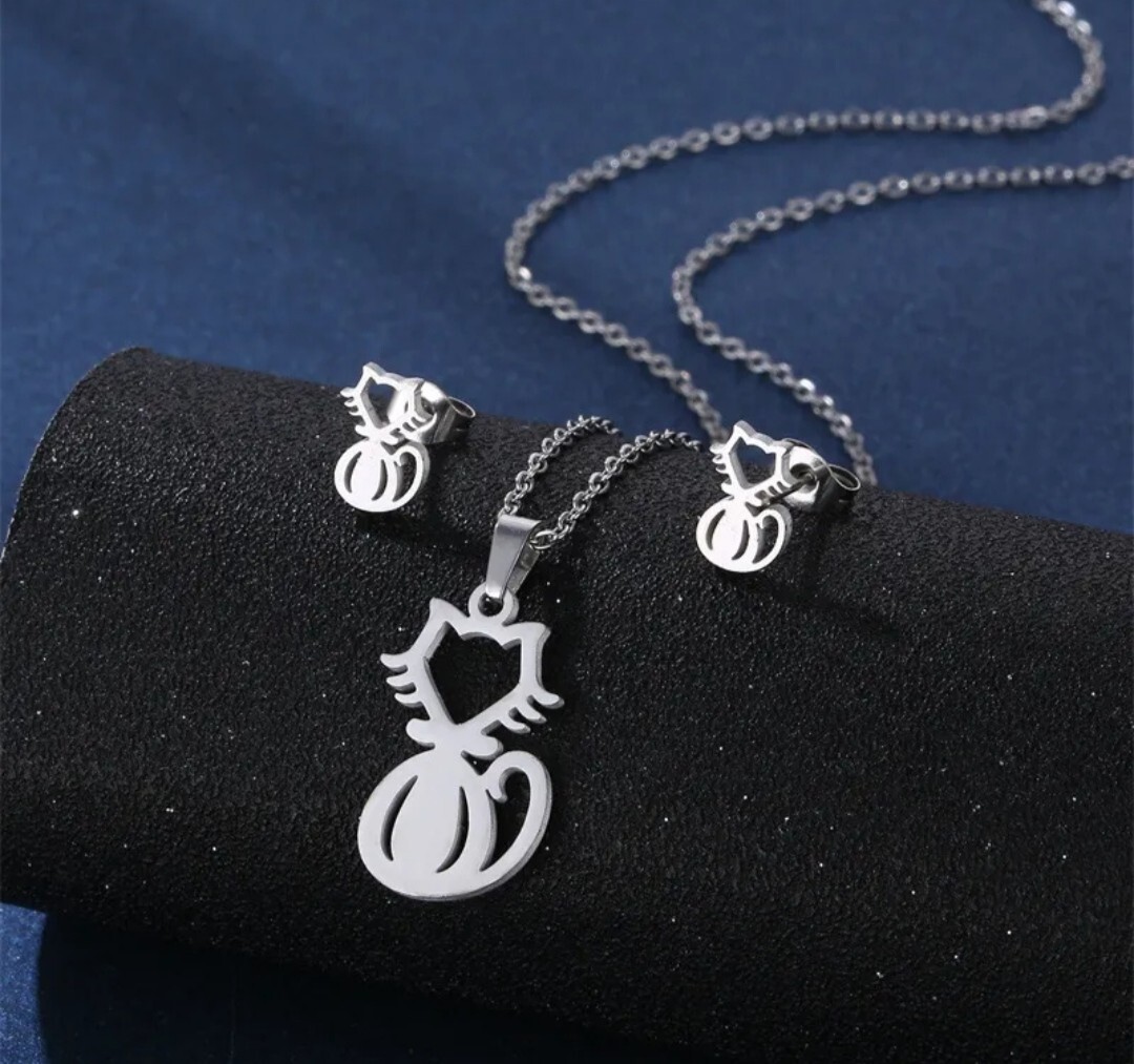 1 pezzo Collana con ciondolo a forma di gatto, dolce e carino, da