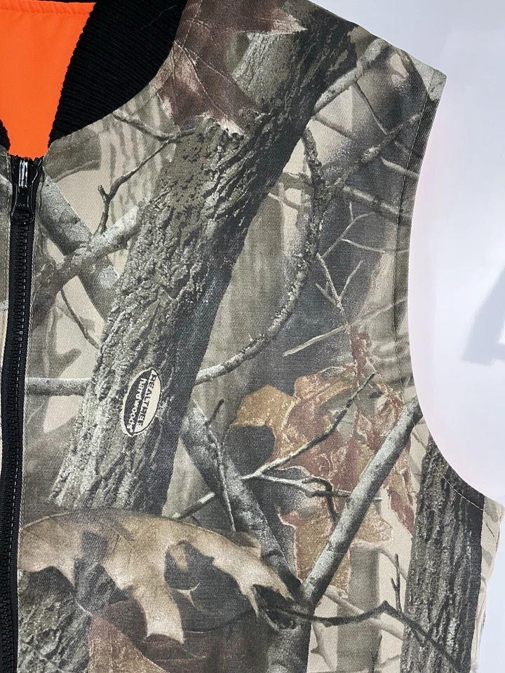 Tough Duck Vest Mens Camo Reversible Full Zip Realtree Size S Hunting Outdoor - Image 3 of 4