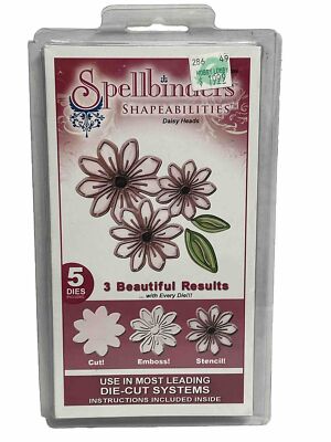 Spellbinders Shapeabilities Dies -DAISY HEADS - Cut, Emboss and Stencil