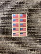 Chrome American Flag Football Helmet Decals Full-Size