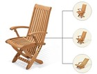 RECLINING DINING CHAIR A+ GRADE TEAK GARDEN OUTDOOR FURNITURE PATIO - Wraw