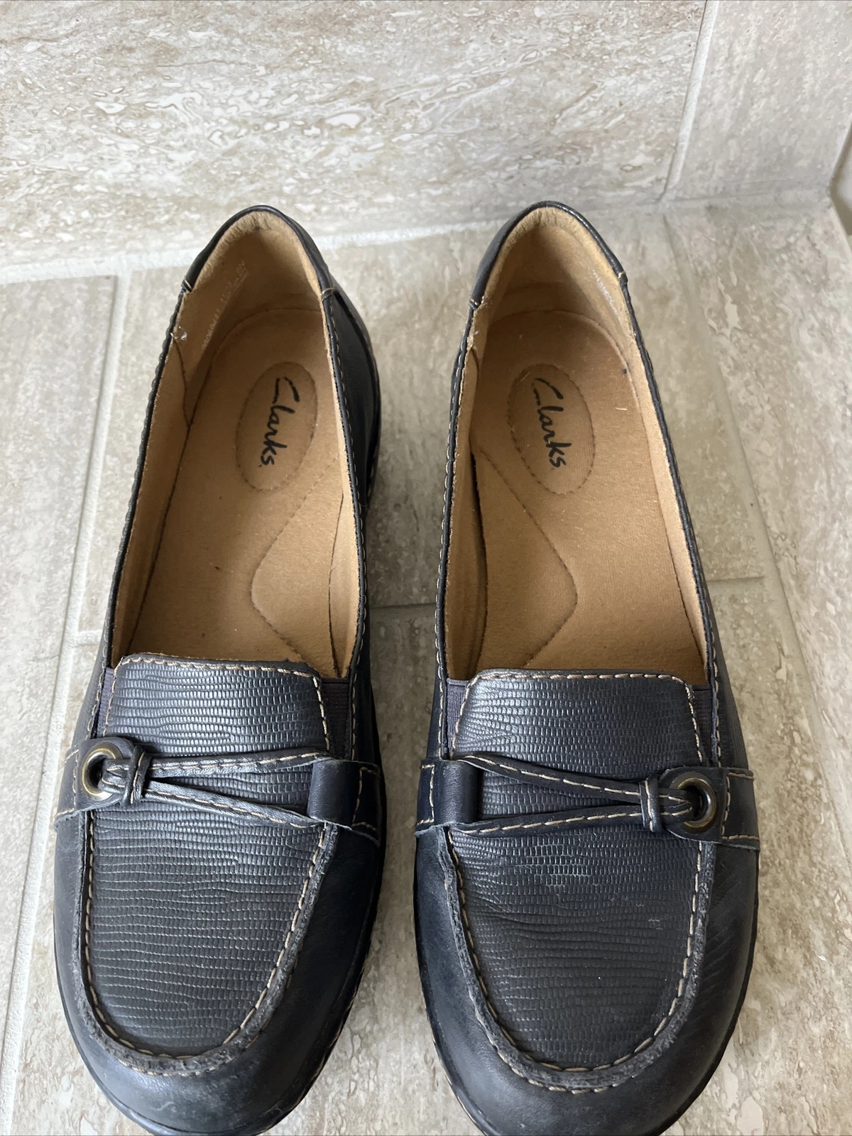 Mocassini donna Clarks blu taglia 8N