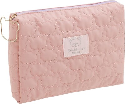 San-X Rilakkuma Pouch (Rilakkuma slumbers with You) Quilted Cosmetic Pouch New