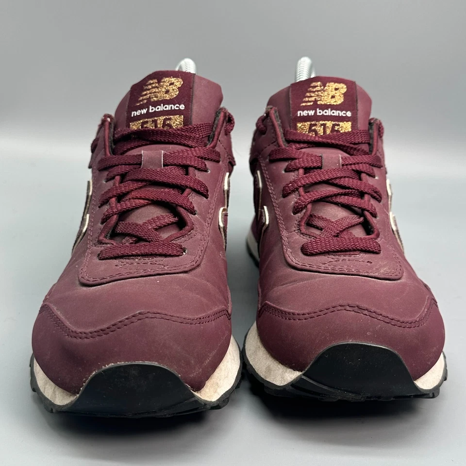 Zapatillas deportivas New Balance 515 para mujer de cuero granate 7,5 con cordones bajas Foto 3 de 4