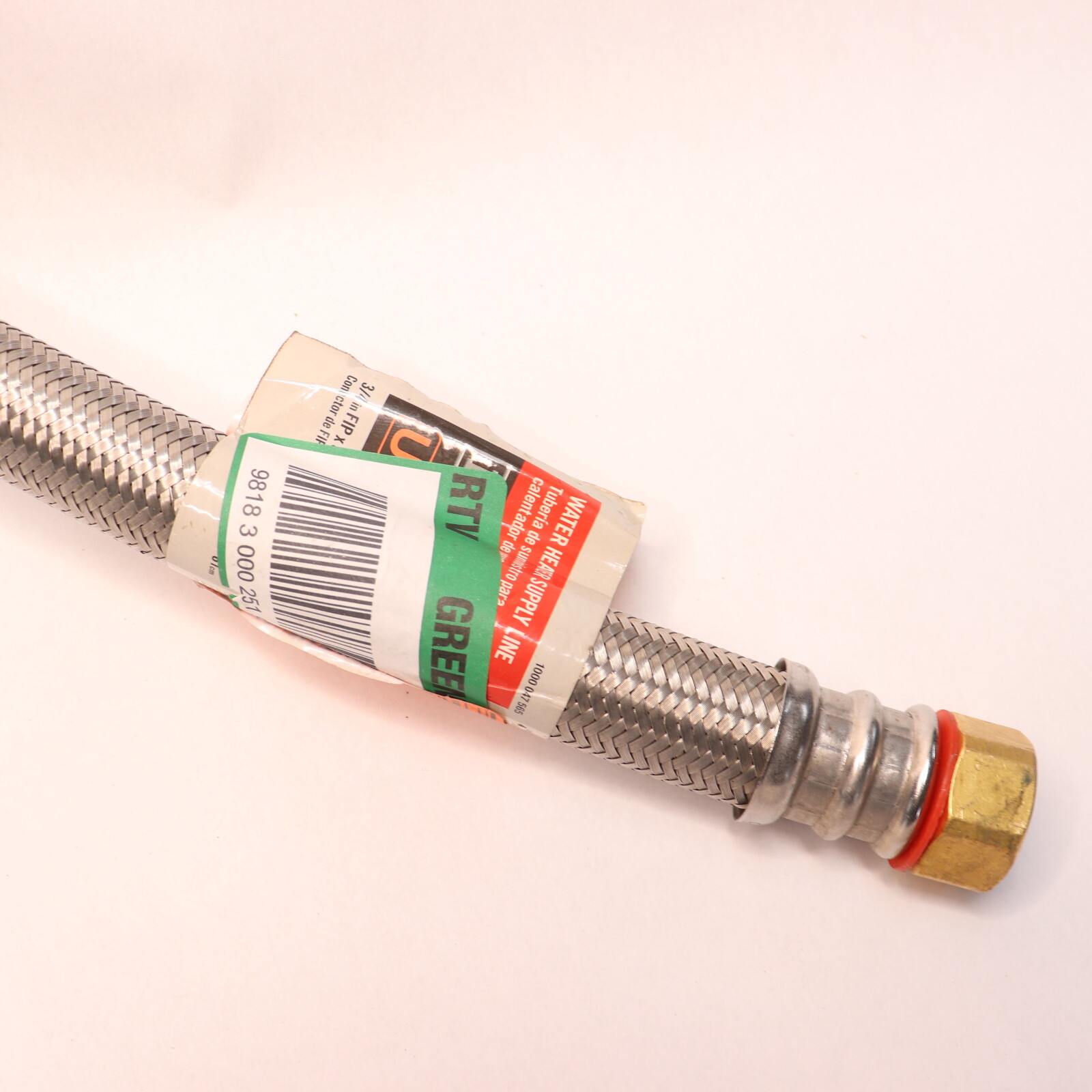 Everbilt Water Heater Supply Line Stainless Steel 3/4" x 3/4" x 24