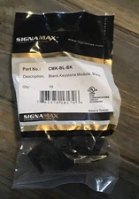 Signamax CMK-BL-BK Blank Keystone Module Black (1 Pack of 10)