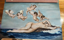 Western-Style Japanese Painting on Silk Watanabe "The Birth of Venus" c. 1948