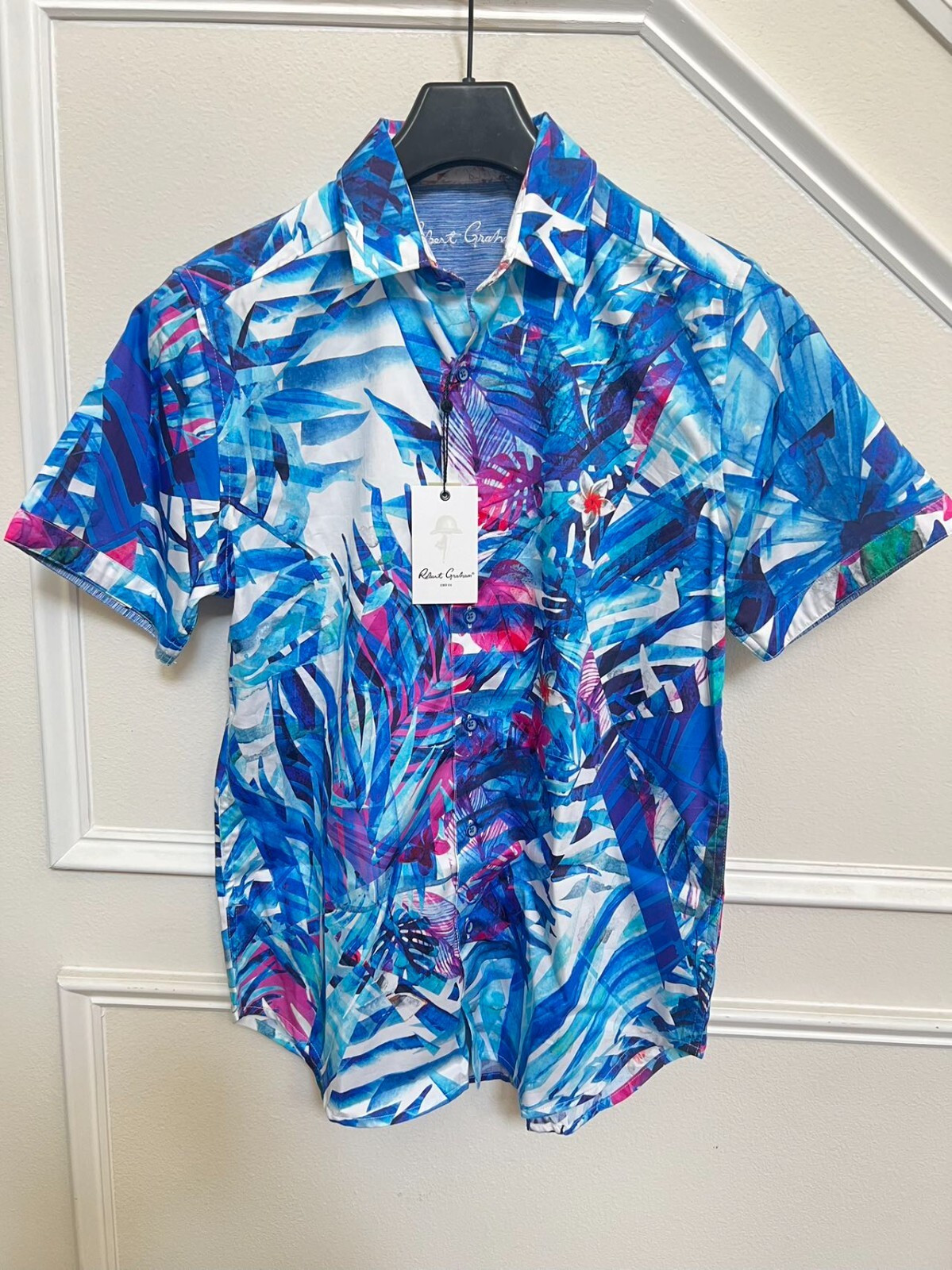 Robert Graham SANDERSON Tropical Print Size S Classic Fit Short Sleeve NWT