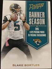 2016 Panini Prestige Football Blake Bortles Banner Season No4