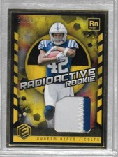 2018 Panini Elements Radioactive Rookie Materials Gold Nyheim Hines Patch /99 RC