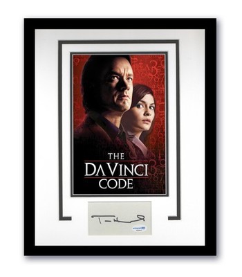 The Da Vinci Code Tom Hanks Autographed Signed 11x14 Framed Photo ACOA