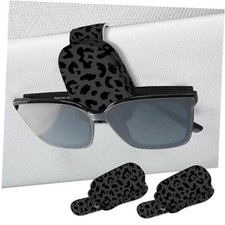 2 Pack Sunglass Holder for Car Visor, Universal Magnetic Car Leopard-Black