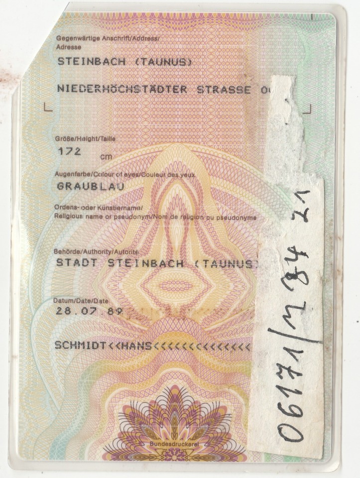 Entwerteter Alter Personalausweis Frankfurt Main 1999 EBay entwerteter-alter-personalausweis-frankfurt-main-1999-ebay