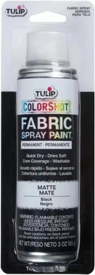 Tulip ColorShot Instant Fabric Color 3oz dyeing desing Spray Paint Black