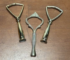 3 Vtg Cake Tray Stand Handle or lamp finial Hardware Fitting