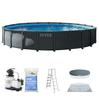 Intex Ultra XTR Frame 22'x48'' Above Ground Pool and OptiFlow Premium Filter Sand