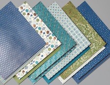 Stampin Up BRIGHTLY GLEAMING DSP- 24 Sheets 6x6- GREAT COLORS/COPPER FOILING