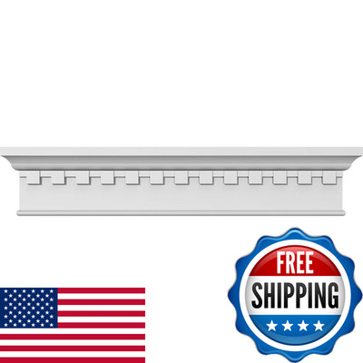 Ekena Millwork Endurathane Craftsman Crosshead W/Dentil Trim 32 Bottom Width X