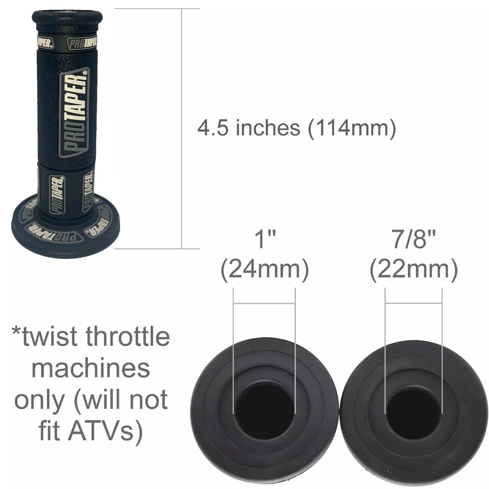 Motorcycle Pro Taper Hand Grips 7/8" 22mm Handle for Pit Dirt Bike ATV Off-road - Image 3 of 4