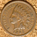 1895 Indian Head Cent - VERY FINE,  WARM BROWN  (M766)