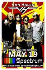 VAN HALEN 1979 Concert Poster SPECTRUM PHILADELPHIA PA  GIG TOUR POSTER