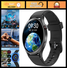 1.3" AMOLED Touchscreen Smartwatch, Fitness Tracker, Heart Rate Monitor, Waterpr