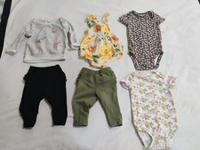 Baby Girls 6 Piece Mixed Clothes Lot Size 3-6 Months