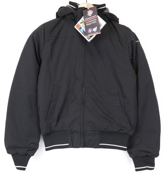 Tucano Urbano Wsp Lady Damen Jacke IT40 Schwarz Mit Kapuze Moto Wasserfest Zip-image