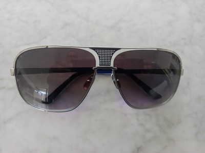 Sama Eyewear Sunglasses Model BRANDO  In Platinum/Blue Color Combination