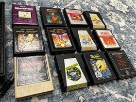 Vintage Atari CX- 2600 Video Game Console Lot With Games 12 games