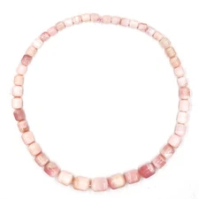 Natural Pink Opal Graduated Drum Shape Beads Size 6x8mm-10x15mm 18'' Strd