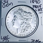 1890 BU GEM MORGAN SILVER DOLLAR UNC MS+++ U.S. MINT RARE COIN 7106