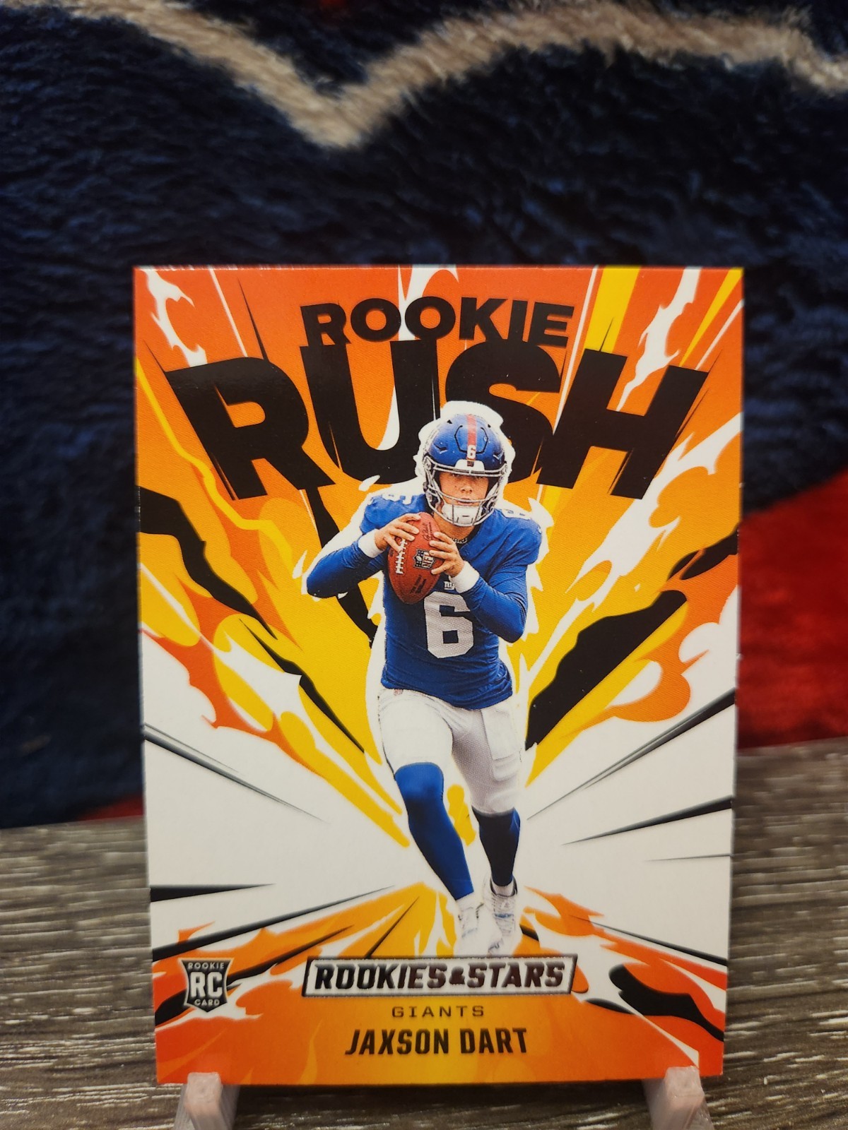 Jaxson Dart 2025 Panini Rookies & Stars Rookie Rush #6 Giants