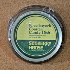 Sudberry House Candy Dish Needlework Display Frame Walnut Finish 6"