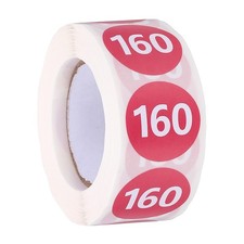 500 Pezzi 1 Rotolo Adesivi Taglia Abbigliamento 160, Etichette Taglia, Rosa