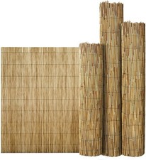 Natural Extra Thick Reed Bamboo Garden Screening Fence Roll for Outdoor Privacy