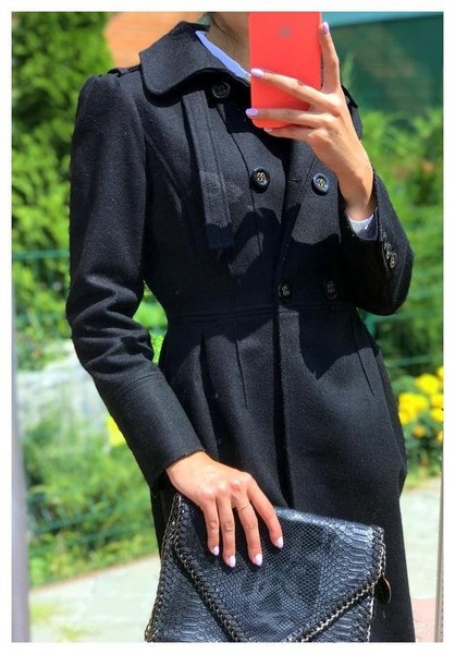 Women Gianfranco Ferre Coat Black Cashmere 36
