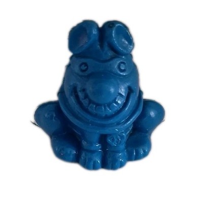 Vintage 1991 Cookie Crisp Cereal Crook Dog Pencil Topper Toy Prize Blue 1.5'' R P