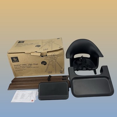 Stokke Clikk High Chair All-in-One High Chair & Tray Black / Warm Brown #BU1099