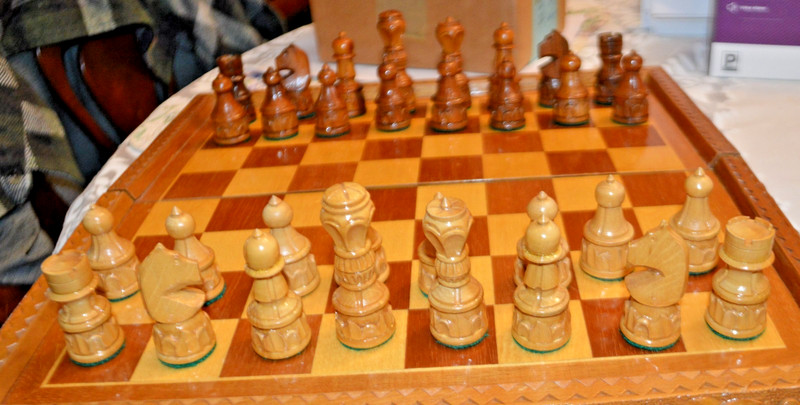 Vintage Wooden Chess Set - Made in Czechoslovakia 1970s -