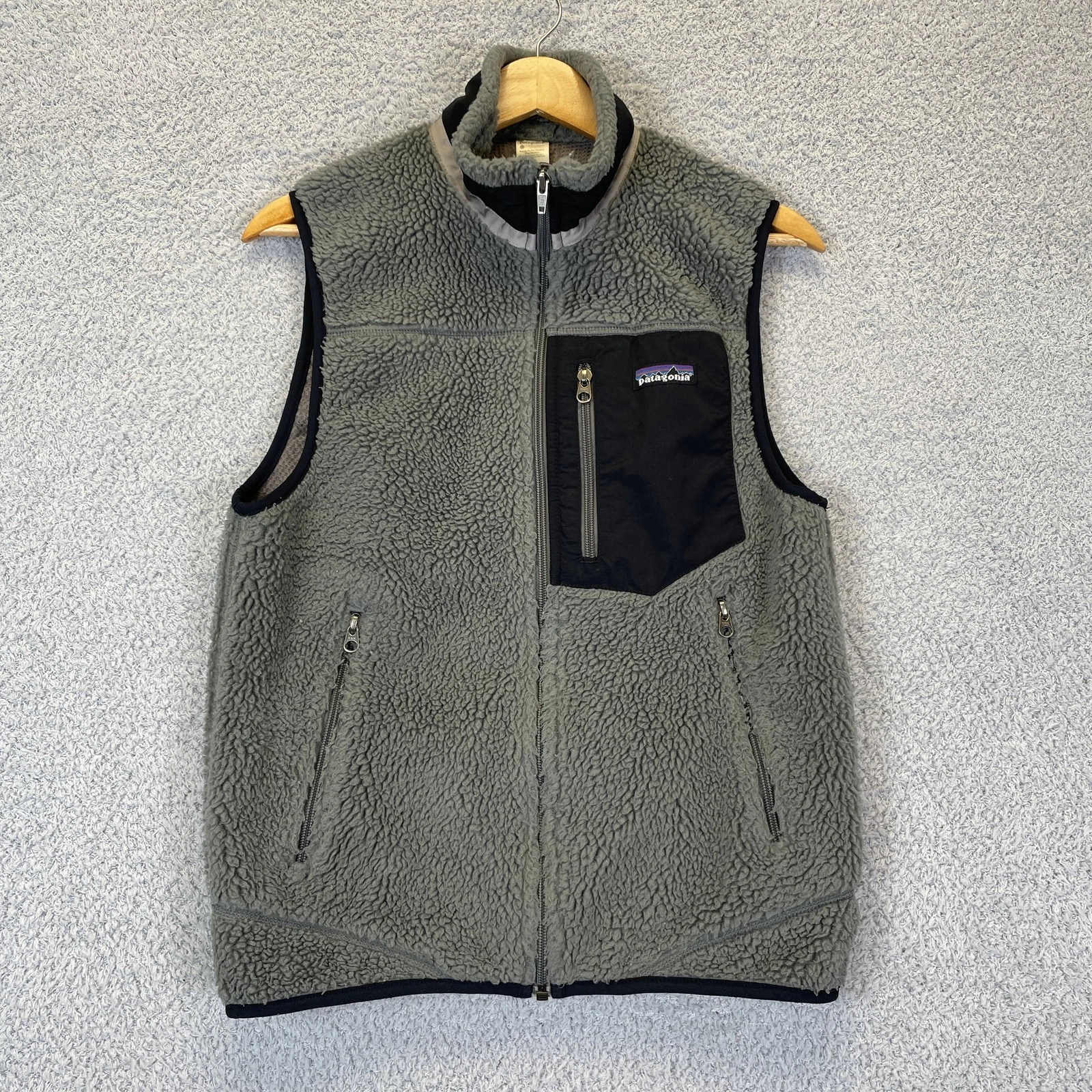 Patagonia Classic Retro-X Fleece Vest Men's XS Gray Outdoor Hiking Vintage