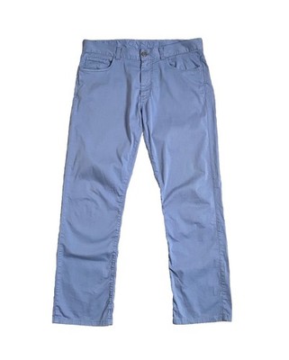 Canali 1934 5-Pocket Cotton Twill Trouser Pants Italy Blue Men s 50 (34 X 27.5)