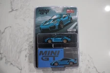 Porsche 911 GT2 RS Miami Blue MIJO EXCLUSIVE TSM MODEL MINI GT DIECAST 2022